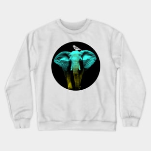 Elephant and a Sparrow Crewneck Sweatshirt